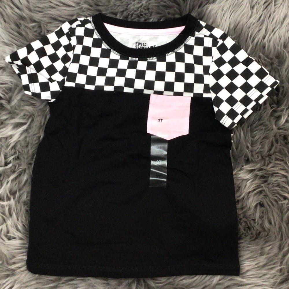 Epic Threads | Girl's T-shirt | Black & white | Various Sizes
